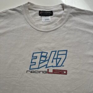 Vintage 90s Japanese Japan Racing Car T Shirt Large  White Yoshimura Software